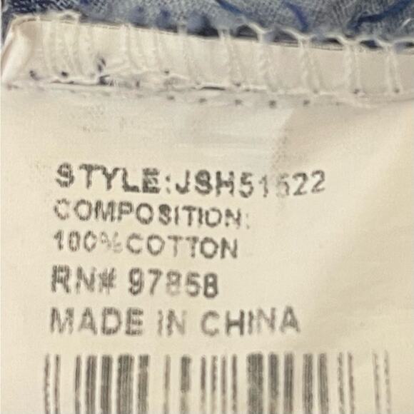 SMASH Western LS Snap Front Shirt, 100% Cotton, Blues Cowgirl BarnCorp Western L - Picture 6 of 8